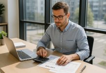 Gestionnaire paie professionnel au bureau moderne