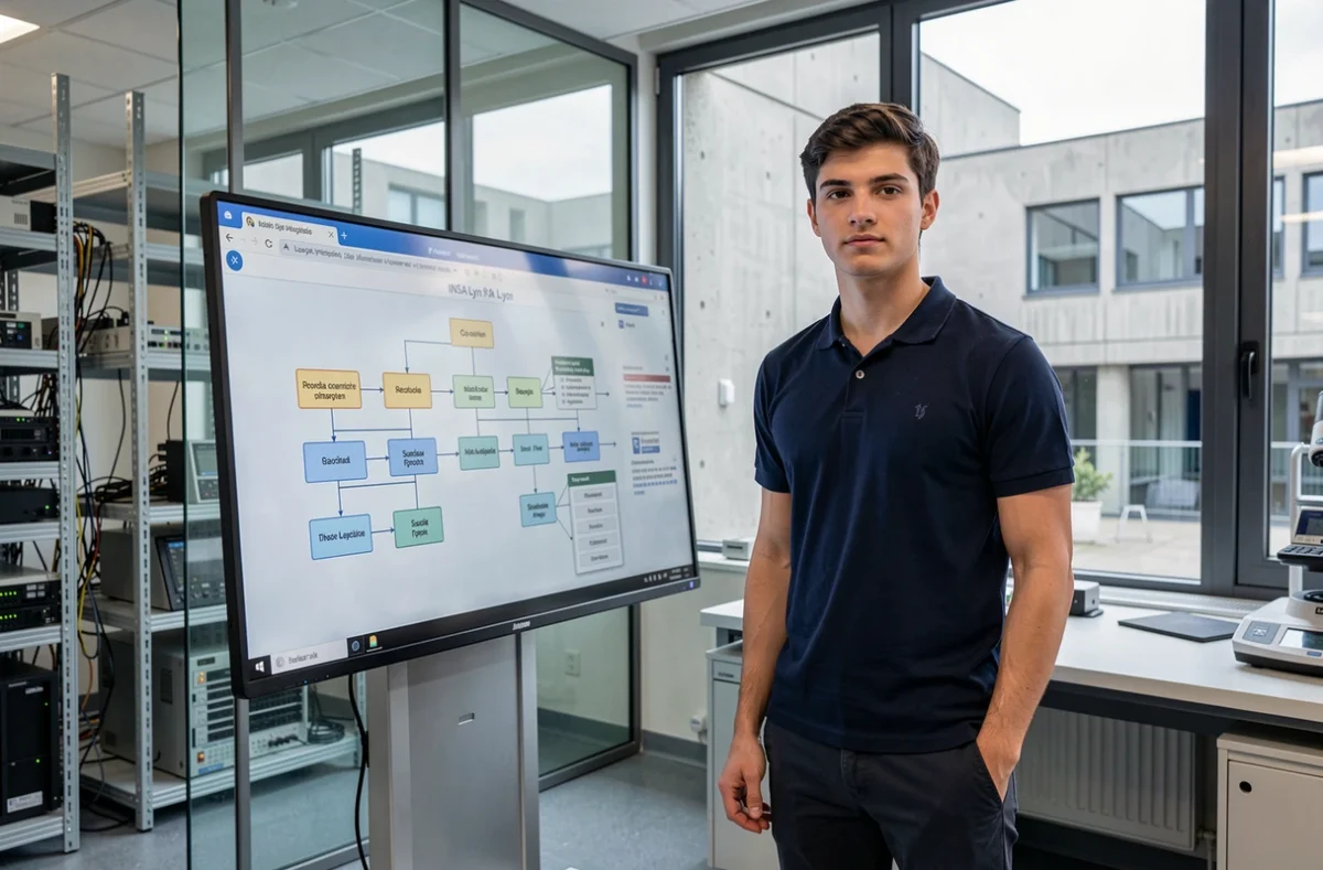 Étudiant en informatique dans un laboratoire de recherche à l'INSA Lyon, département informatique
