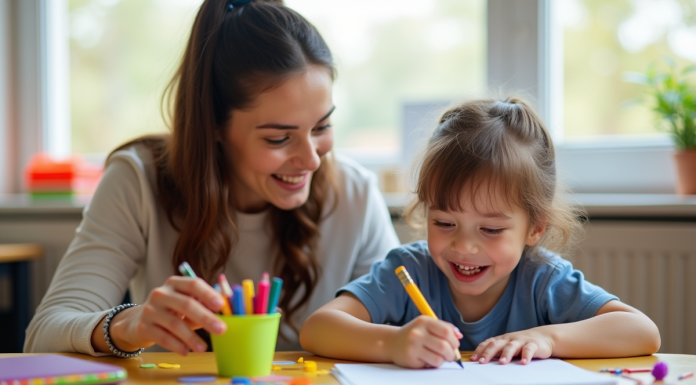 Environnement scolaire soutenant un élève avec besoins spéciaux